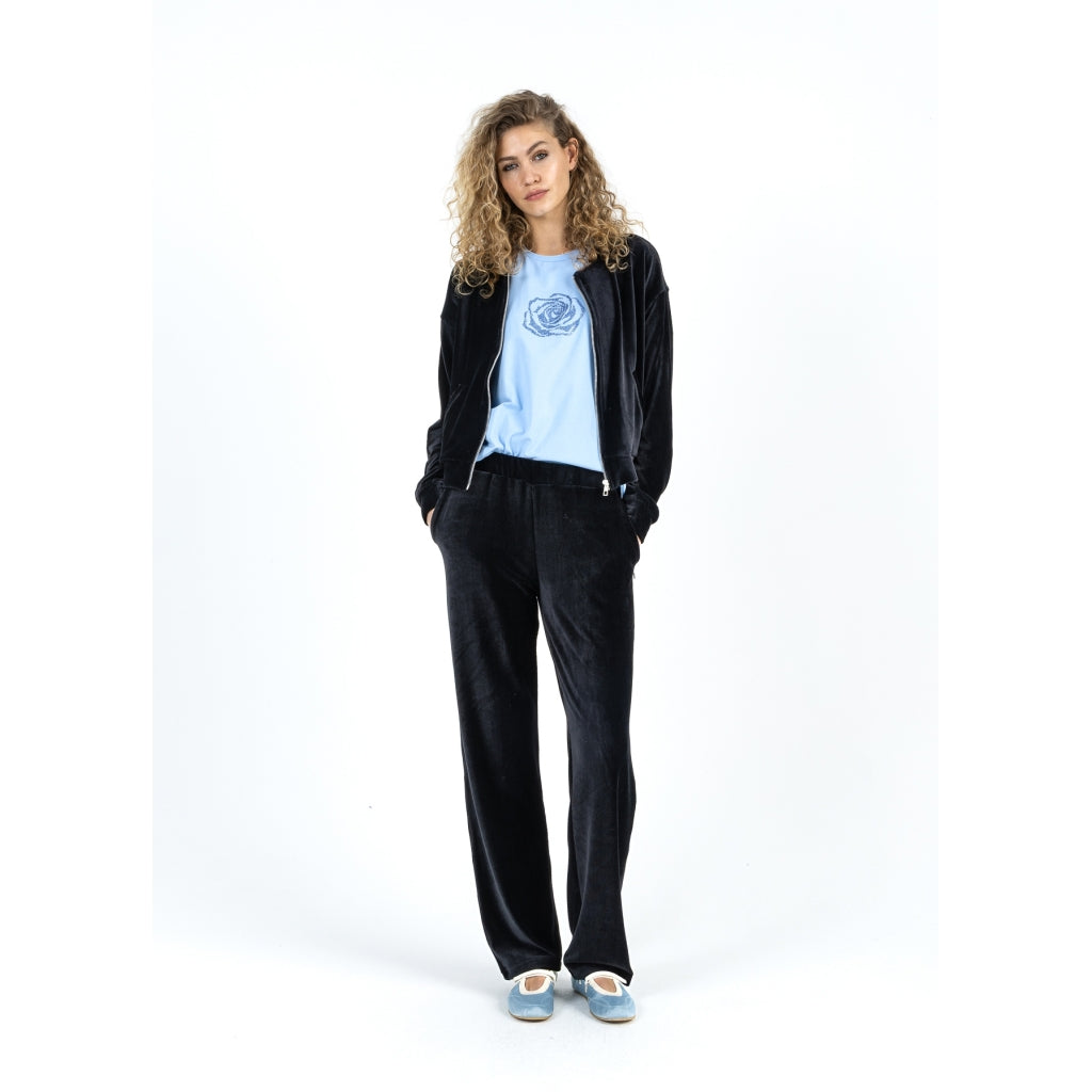 Coster Copenhagen - Velvet pants - Sille fit - Black