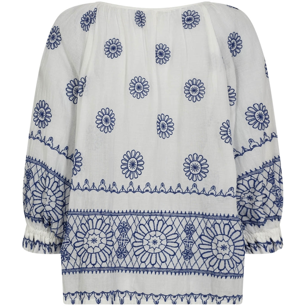 SyreneGO Blouse - White/Blue