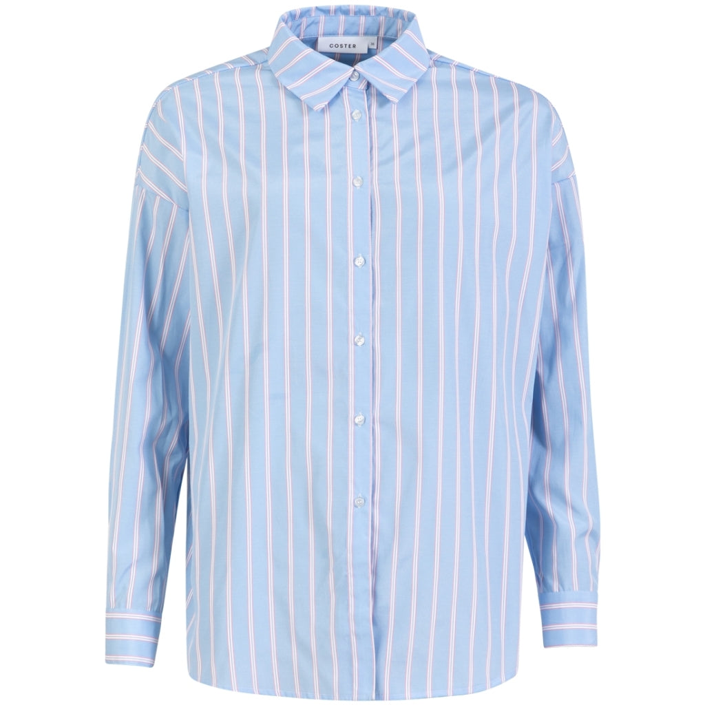 Striped shirt - Light blue/pink stripe