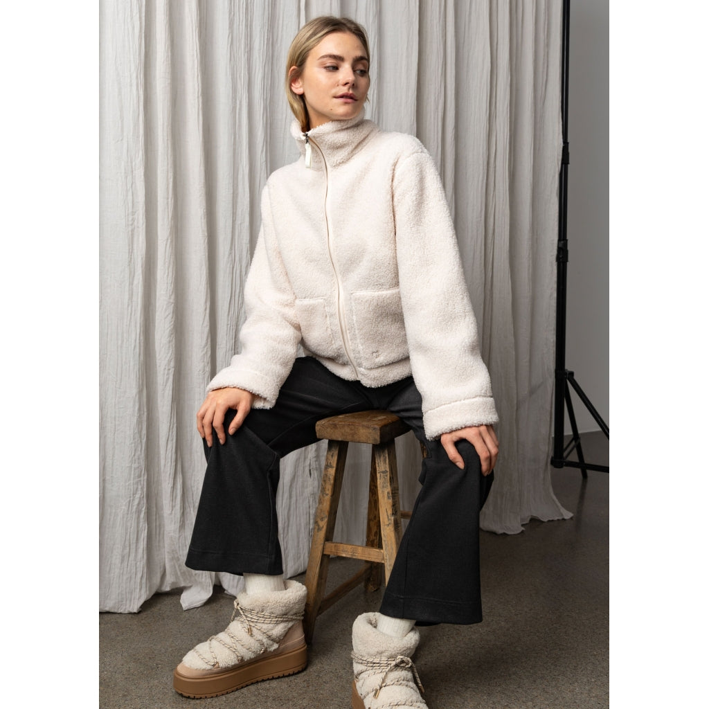 Coster Copenhagen - Jamie Fleece Zip sweater - Off white