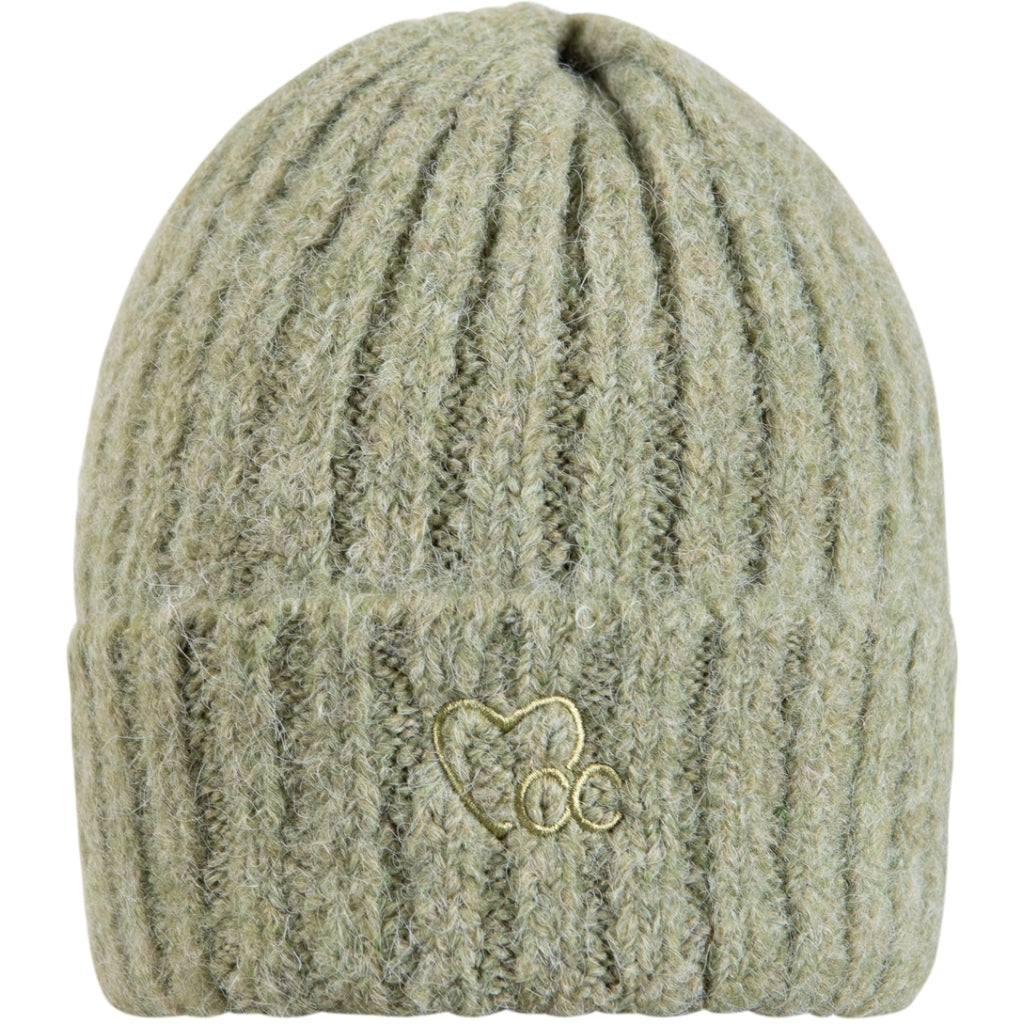 Myla rib beanie - army green