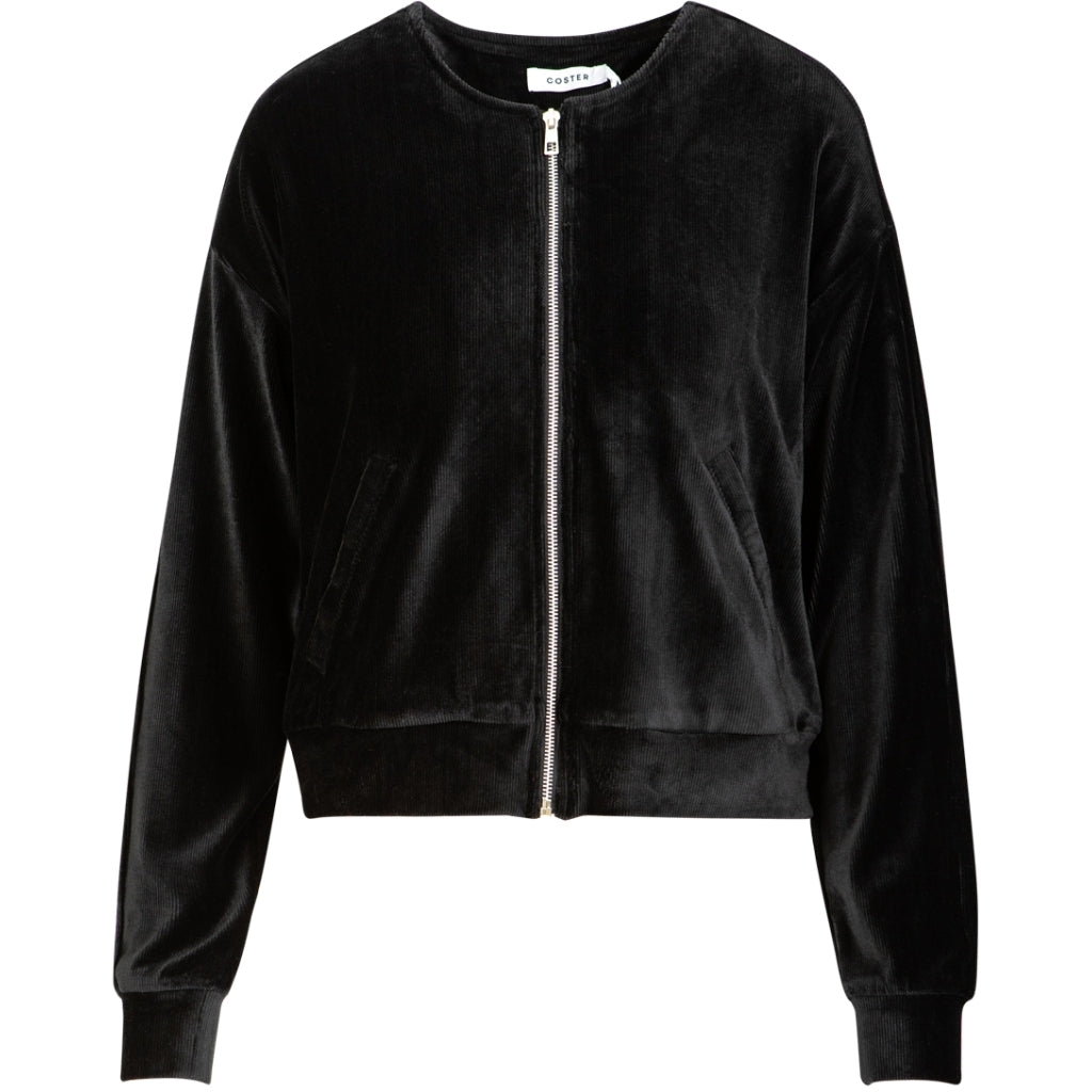 Coster Copenhagen - Velvet zipper puffer - Black