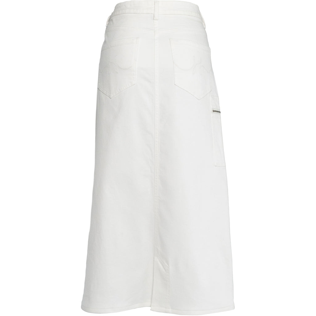 Kaia Denim Skirt - White Alyssum