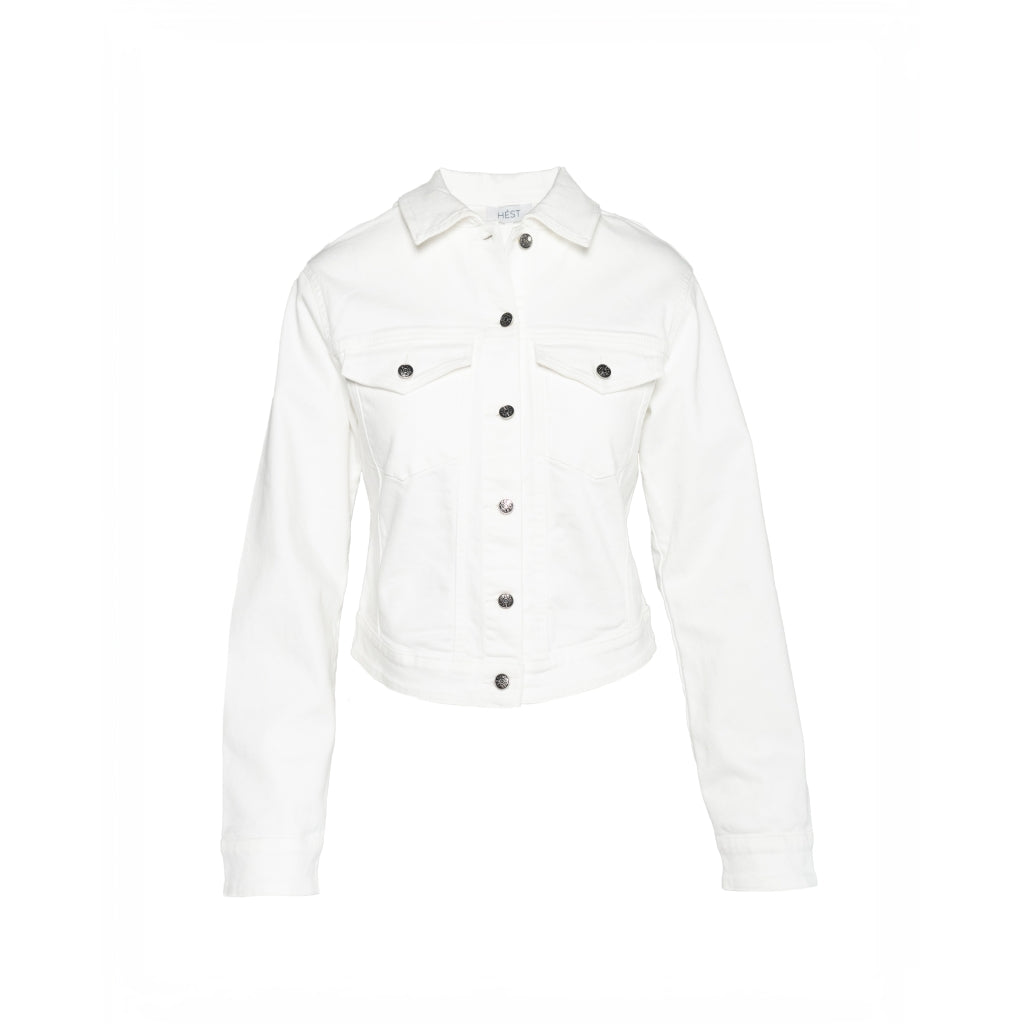 KAIA Denim Jacket - White Alyssum