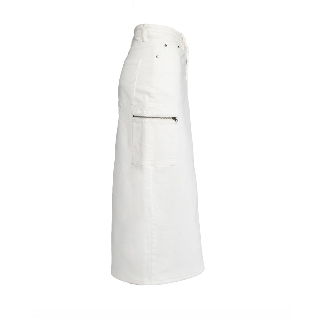 Kaia Denim Skirt - White Alyssum