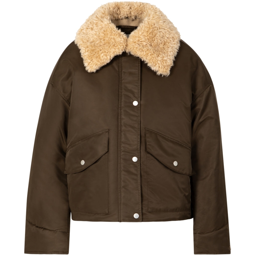 Coster Copenhagen - Bomber Jacket with fur collar - Brown