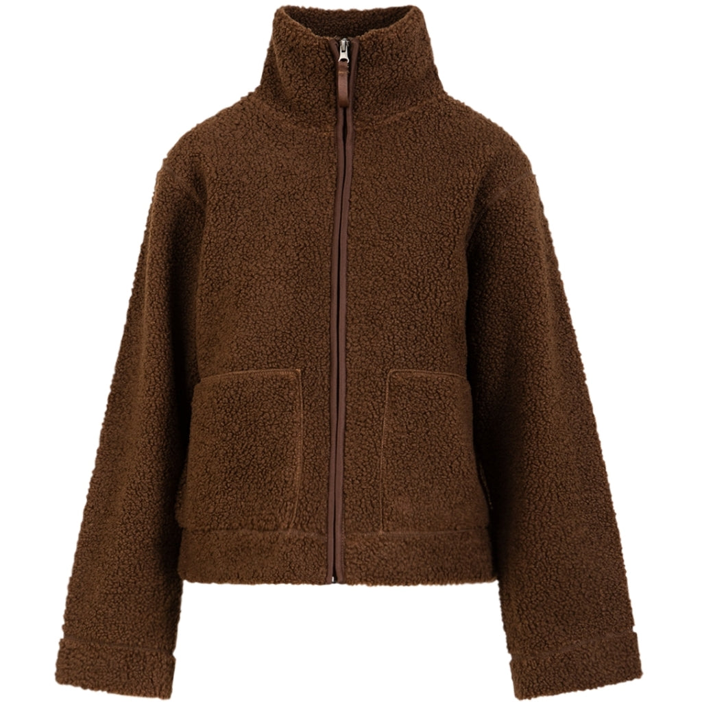 Coster Copenhagen - Jamie Fleece Zip sweater - Chocolate brown