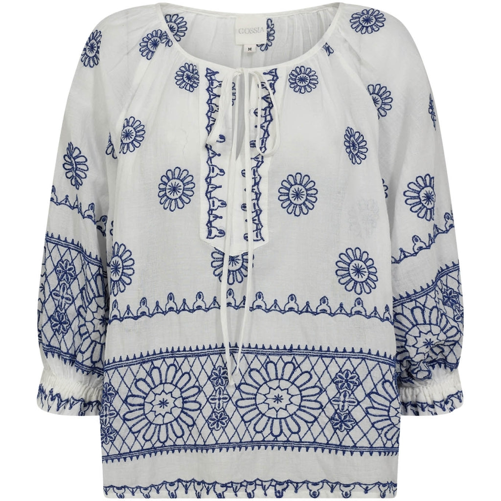 SyreneGO Blouse - White/Blue