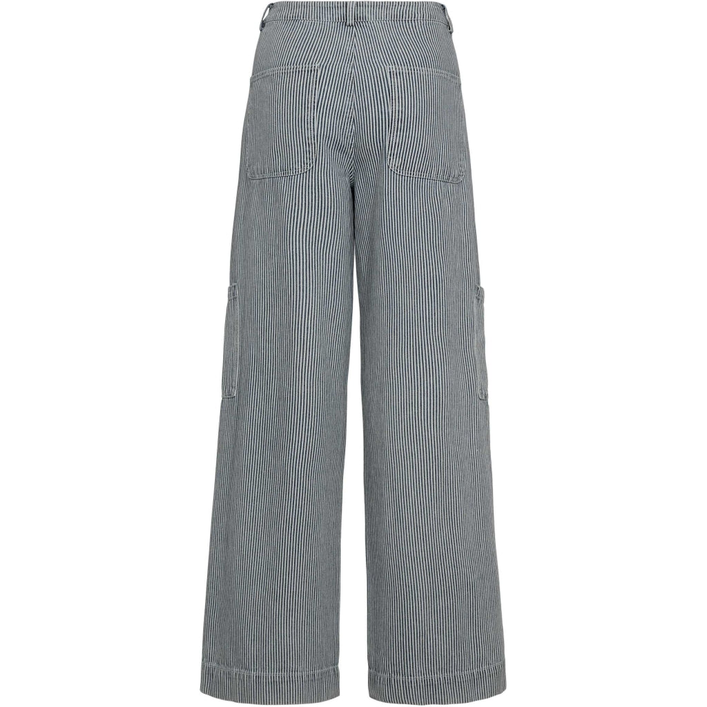 GOSSIA - RosannGO Pants - Off-white Blue Striped
