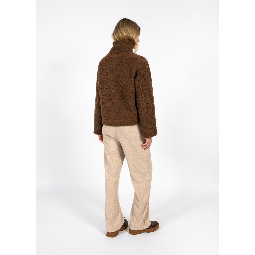 Coster Copenhagen - Jamie Fleece Zip sweater - Chocolate brown