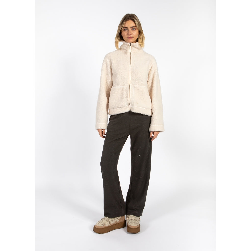 Coster Copenhagen - Jamie Fleece Zip sweater - Off white