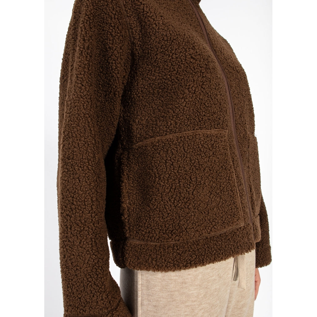 Coster Copenhagen - Jamie Fleece Zip sweater - Chocolate brown