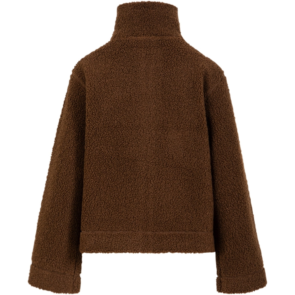 Coster Copenhagen - Jamie Fleece Zip sweater - Chocolate brown