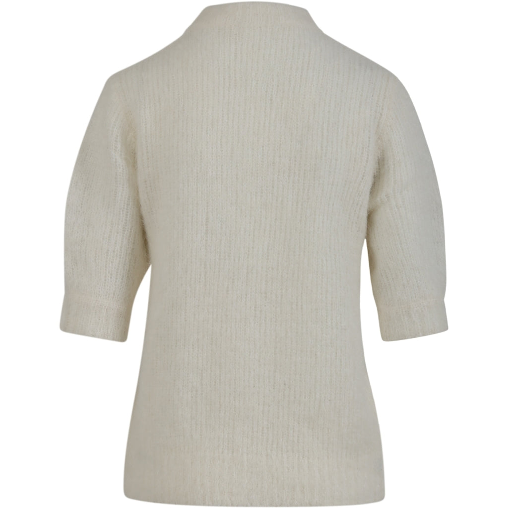Short sleeve knit in alpaca - creme