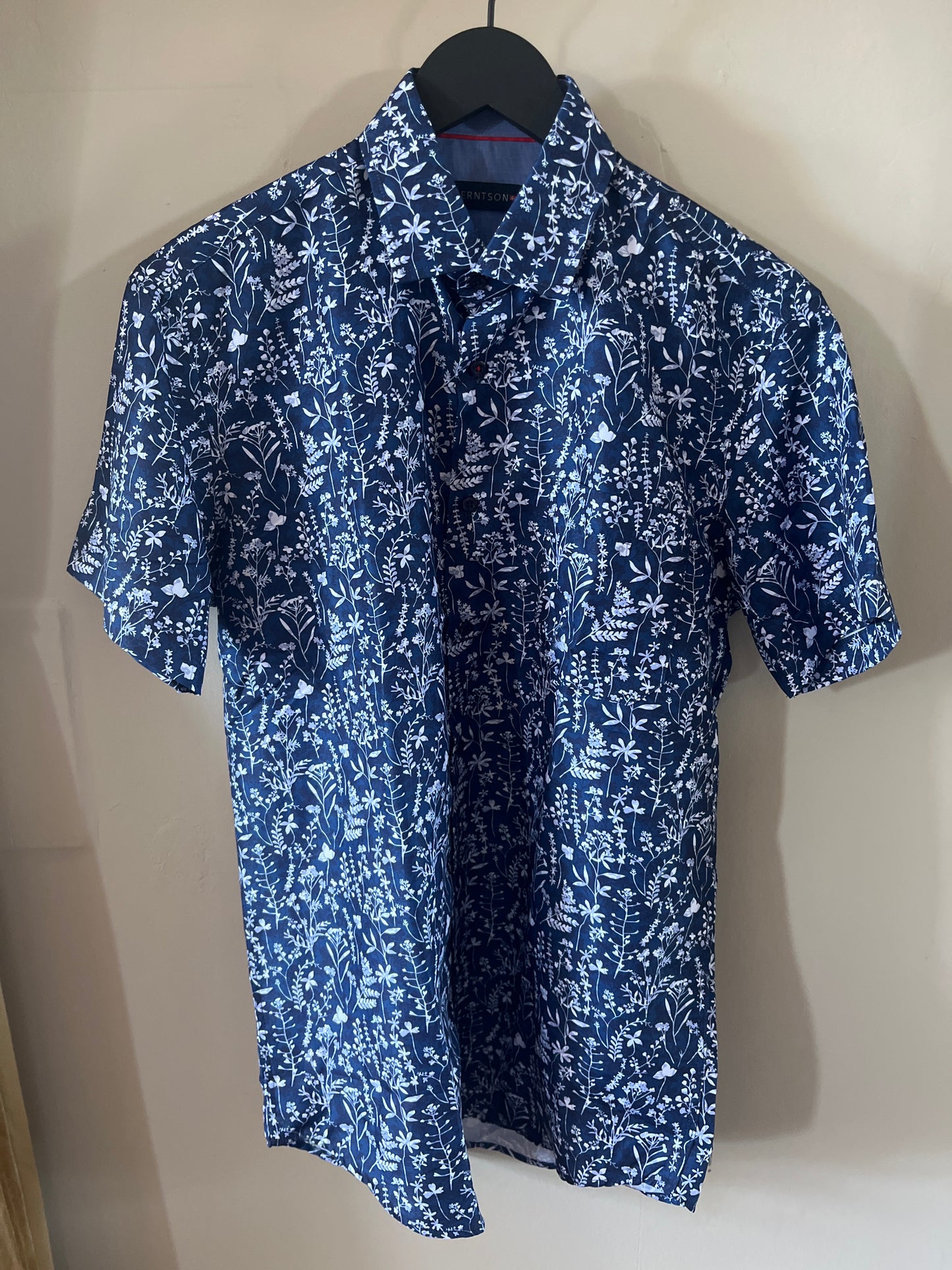 BERNTSON - Flower short sleeve - Navy