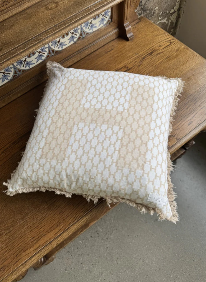 Linnen pillowcover - White Alyssum