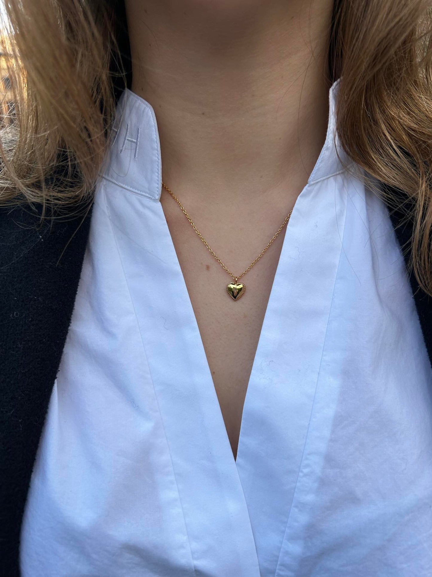 Vintage heart necklace petite