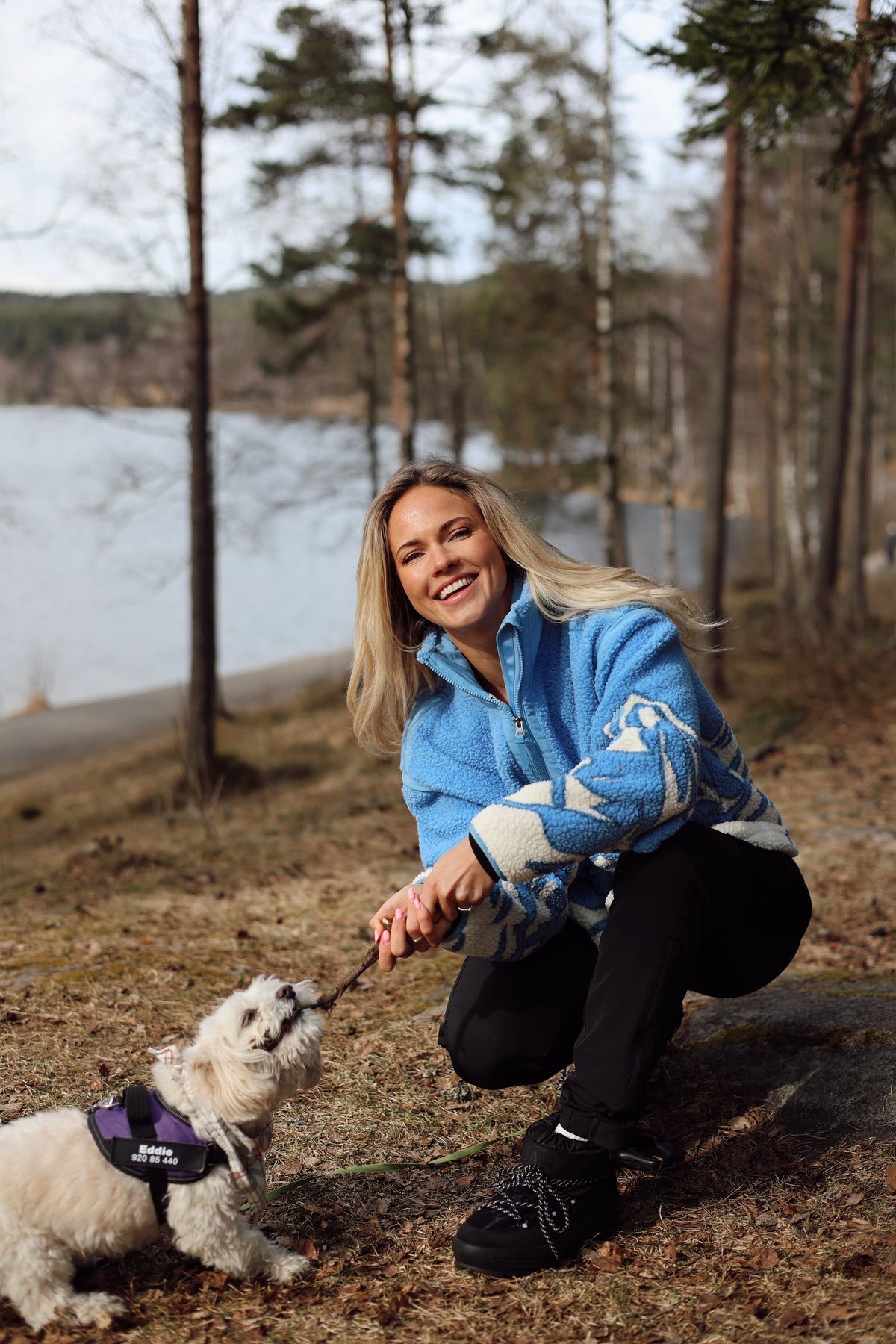 EMILIE VOE NERENG - Himmeltind, pile fleece jacket - Frozen Fjord