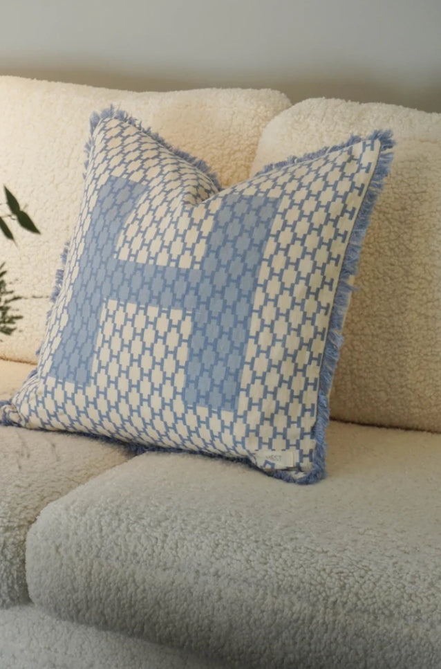 Linnen pillowcover - Faded denim