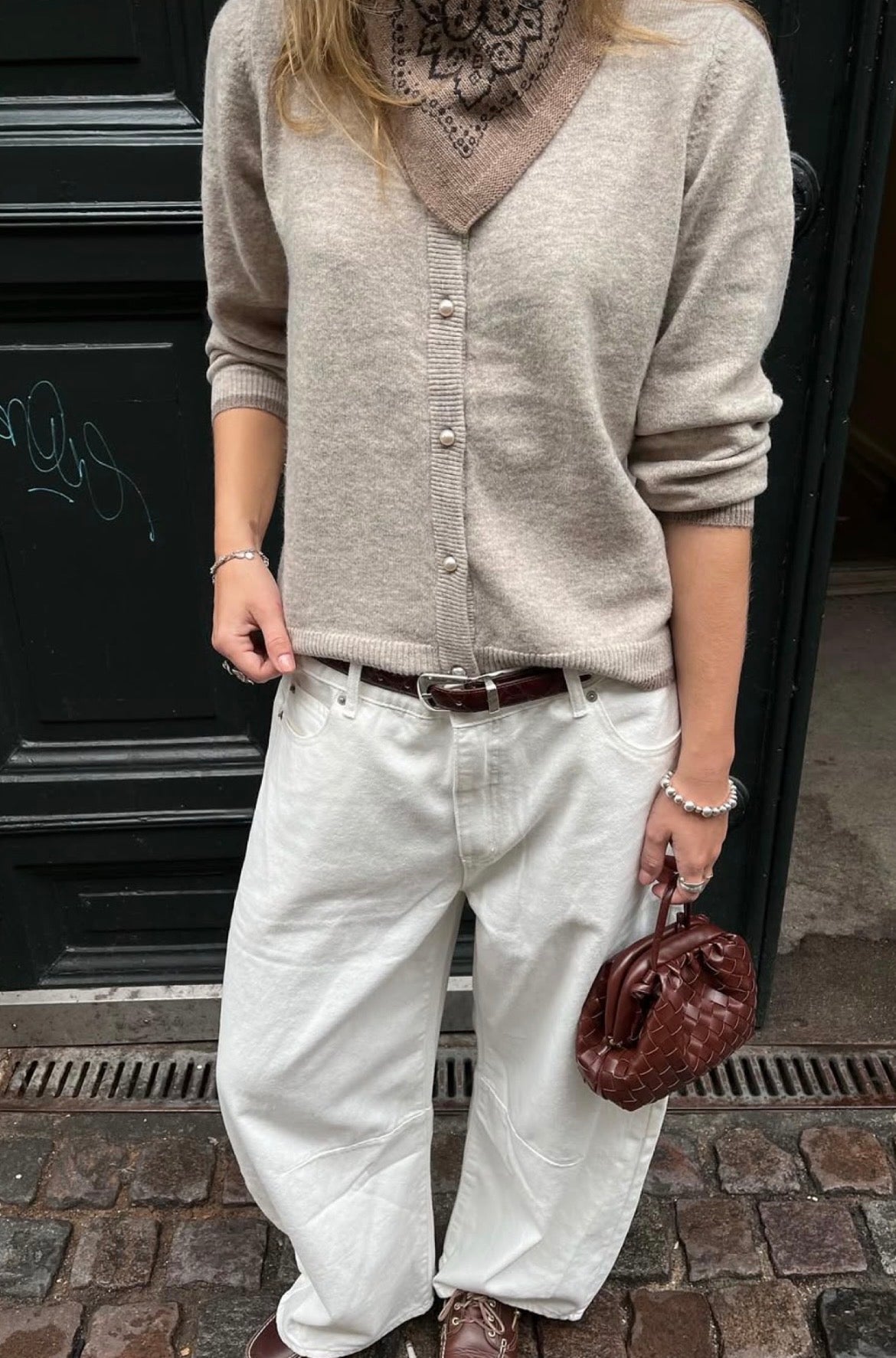 KOPENHAKEN - Carla solid LS cardigan - Savannah Tan