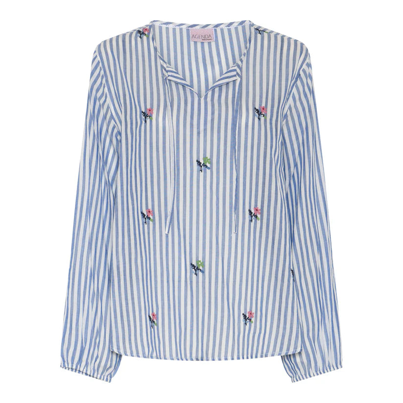 HUMBLE - JASITAAG BLOUSE - Soft Blue Combi