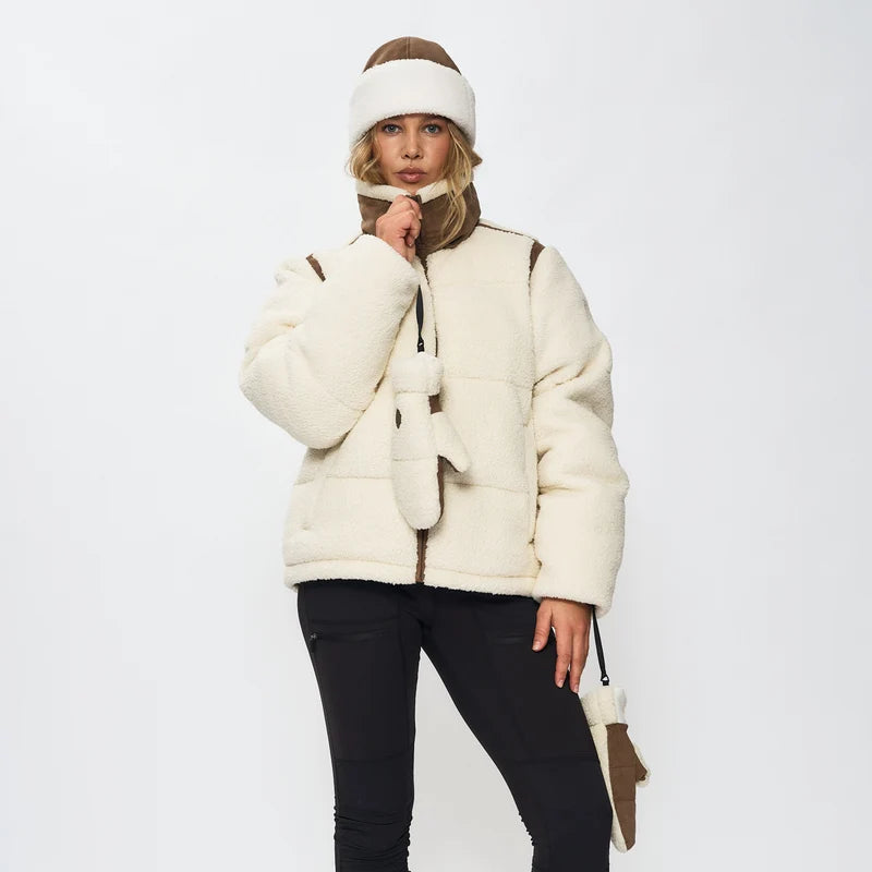 Skogstad - Sauda pilefleece votter - Offwhite