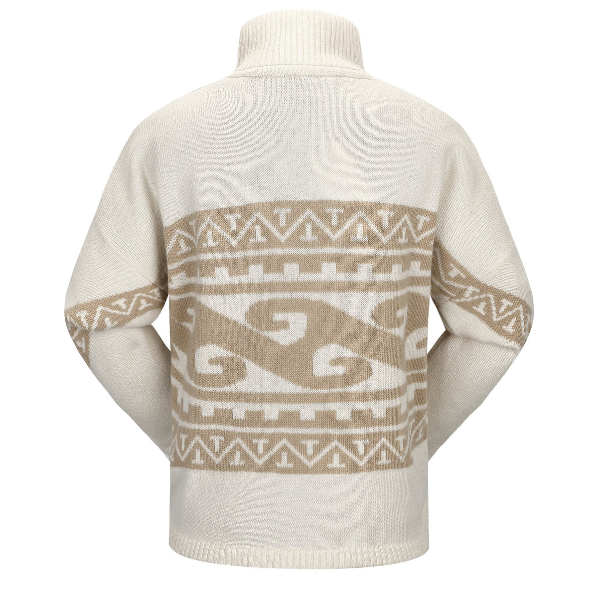 EMILIE VOE NERENG - Lygna wool blend half-zip - Gardenia