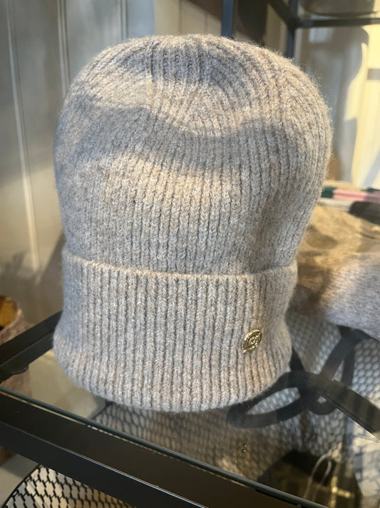 NORWAY DESIGNstudio - Strikket lue ullmix - taupe