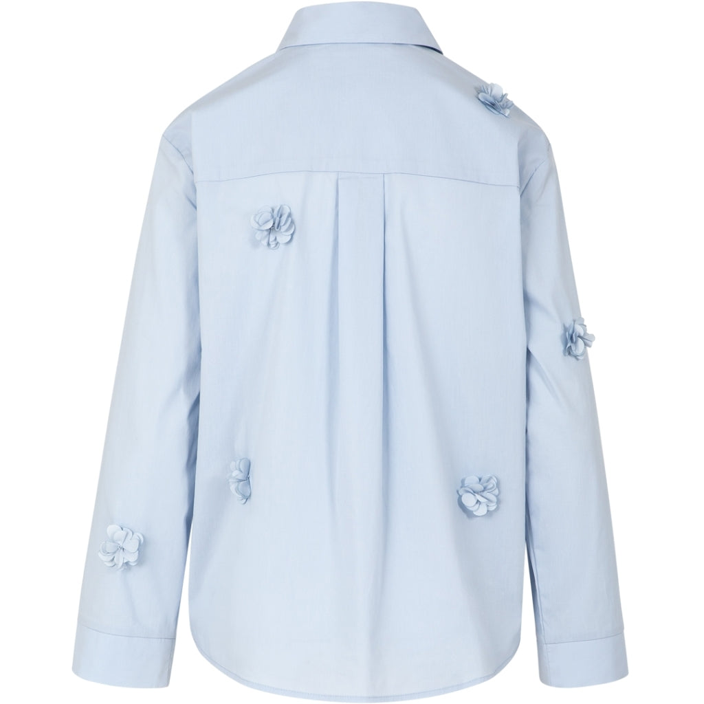 Coster Copenhagen - Shirt with flowers - Bright blue