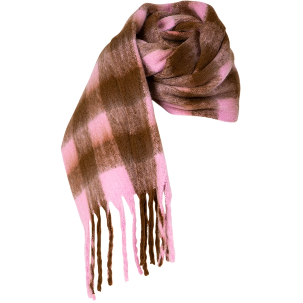 Maren scarf - brown/pink check