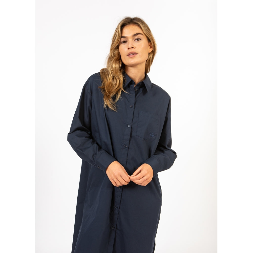 Kiara Long shirt dress - Navy
