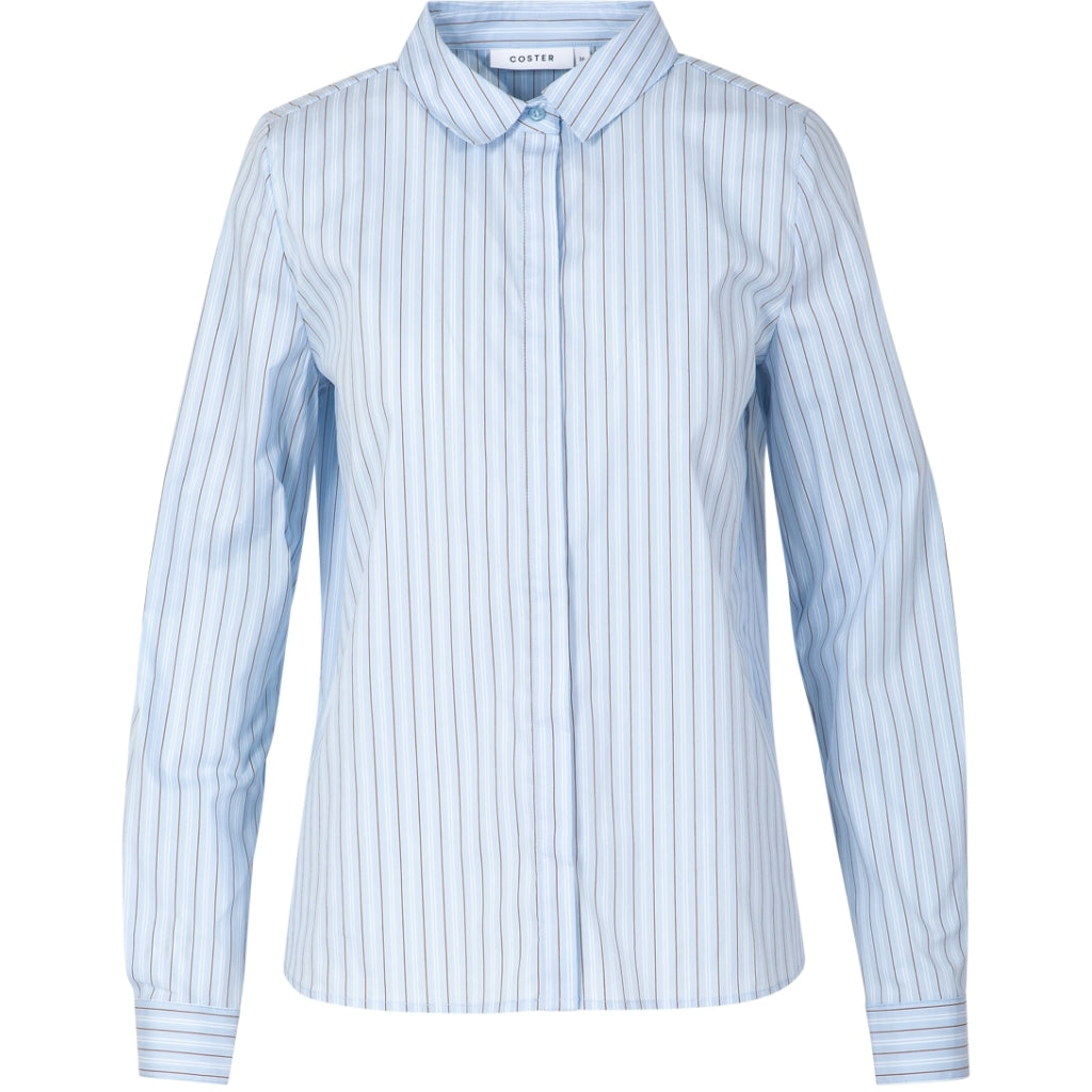 Coster Copenhagen - Classic shirt - slim fit - Blue stripes