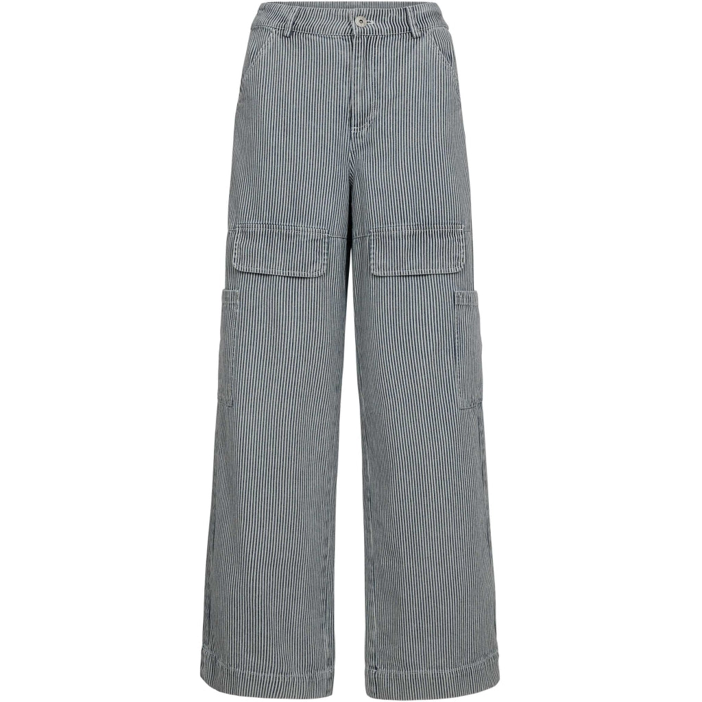 GOSSIA - RosannGO Pants - Off-white Blue Striped
