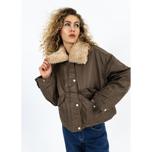 Coster Copenhagen - Bomber Jacket with fur collar - Brown
