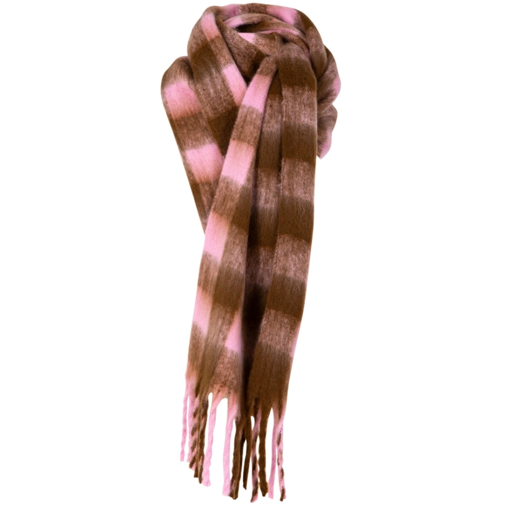 Maren scarf - brown/pink check