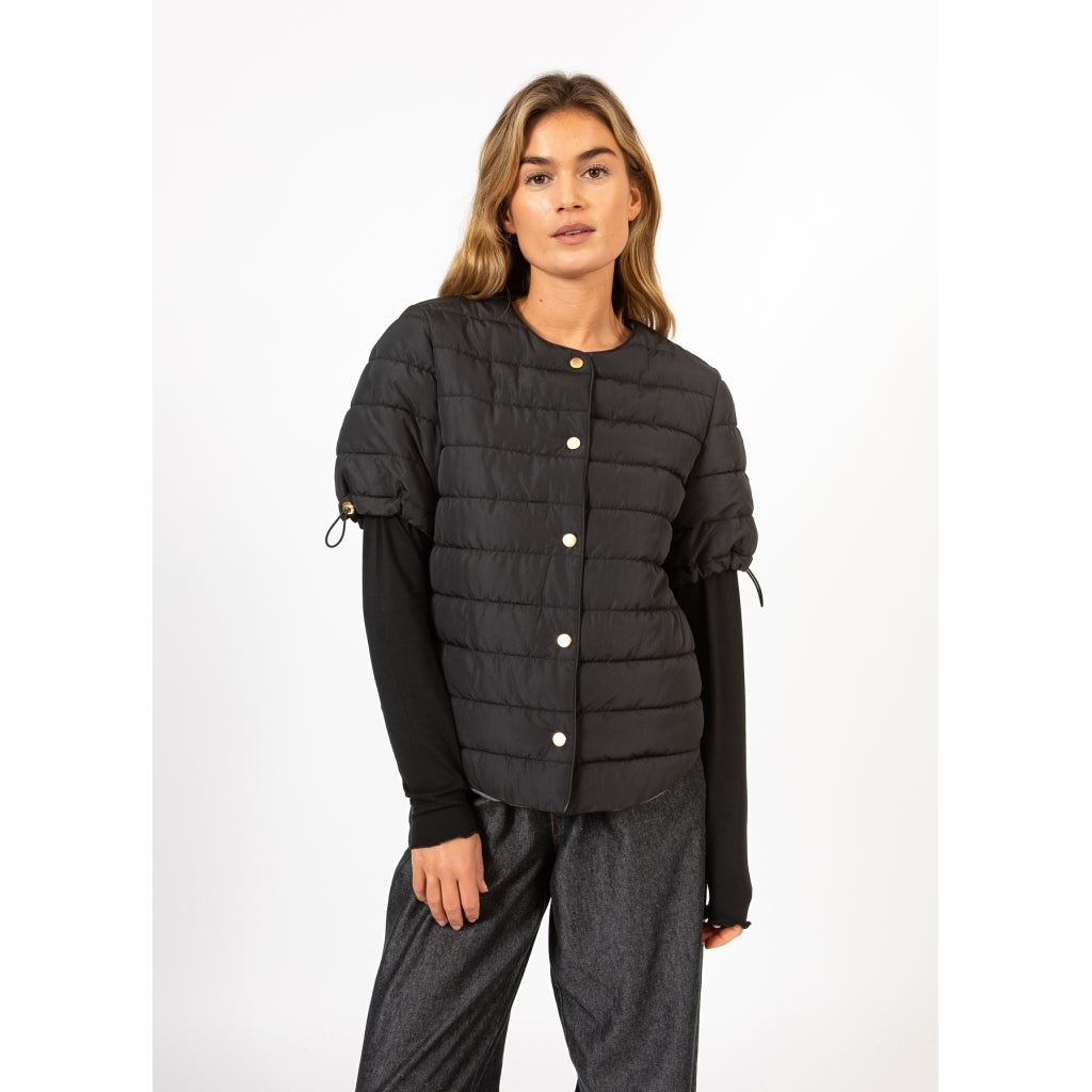 ASTA quilted short sleeved jacket - Black