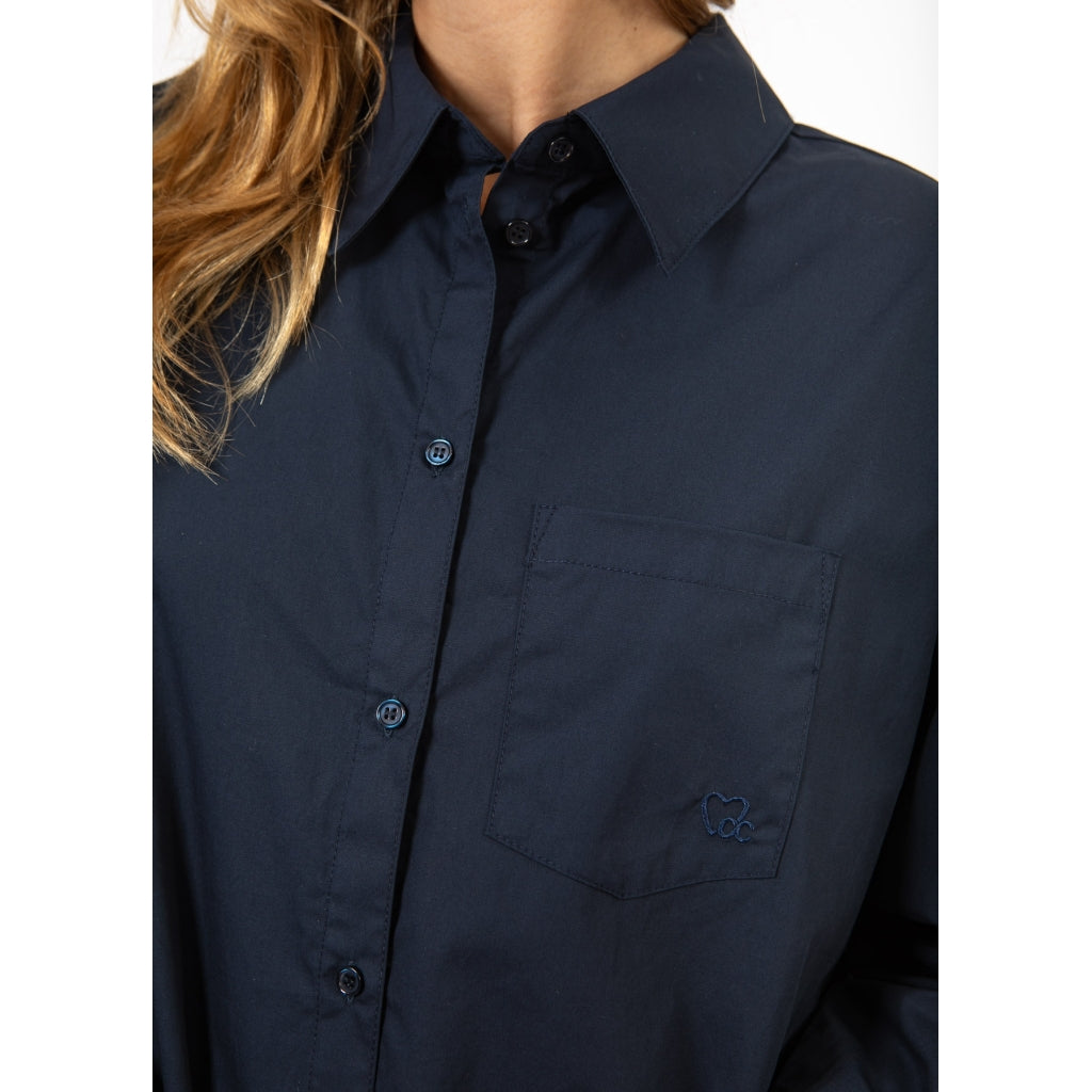 Kiara Long shirt dress - Navy