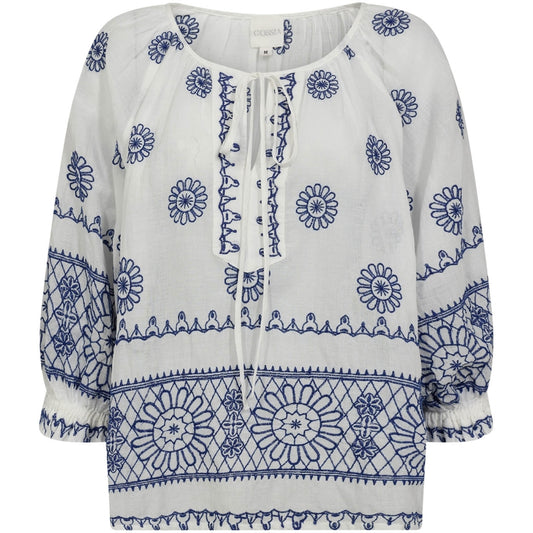 SyreneGO Blouse - White/Blue