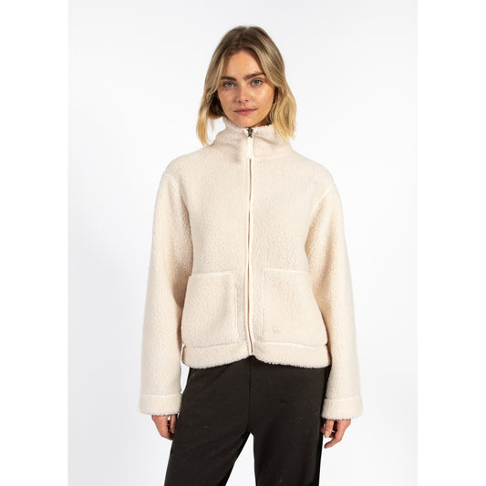Jamie Fleece Zip sweater - Off white