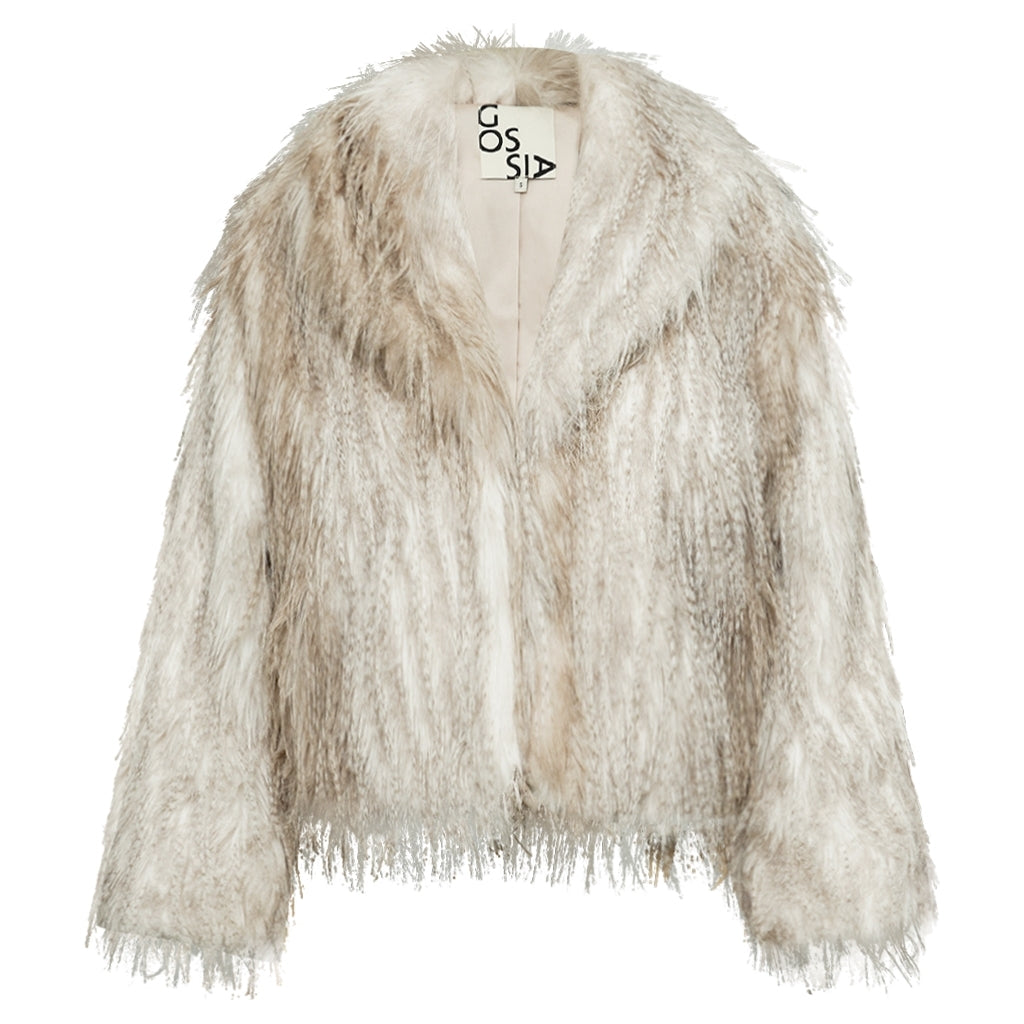 GOSSIA - ElissaGO Jacket - Creme Brown Pelsjakke