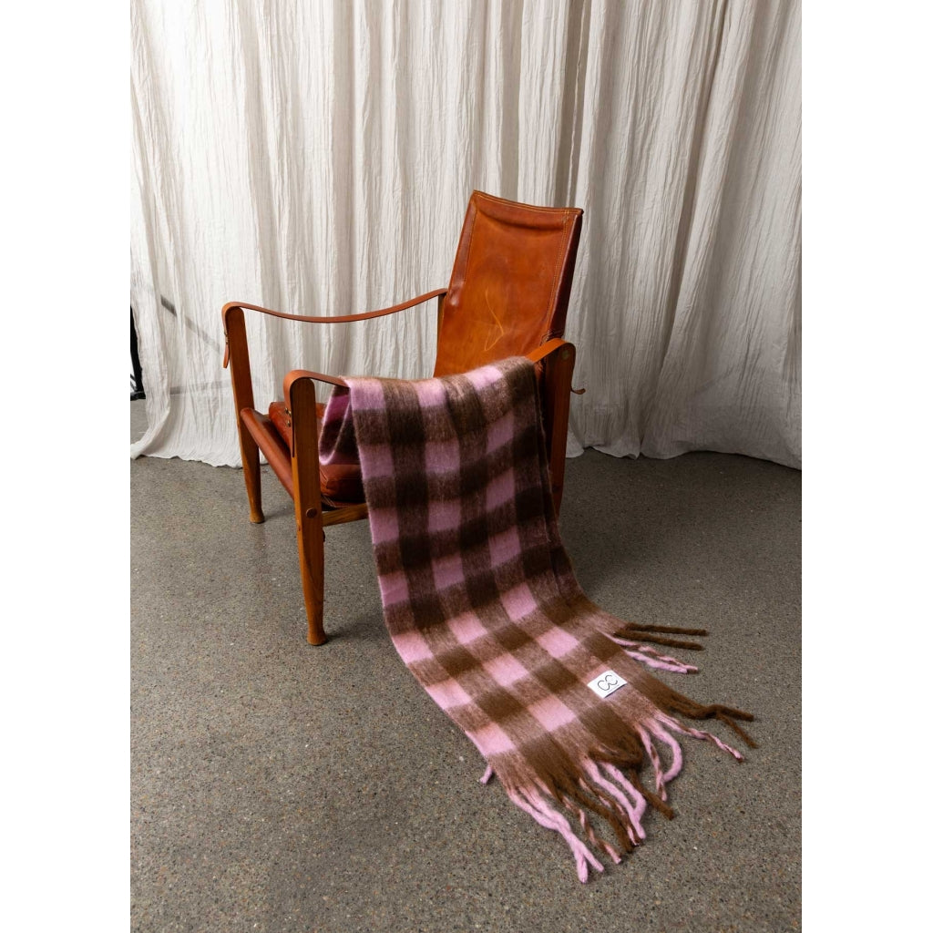 Maren scarf - brown/pink check