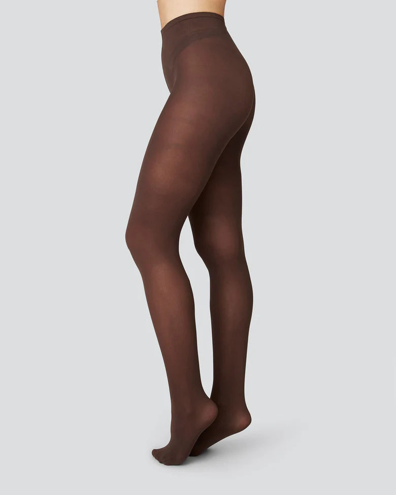 Swedish Stockings - Olivia Preium Tights 60 DEN - Dark Brown