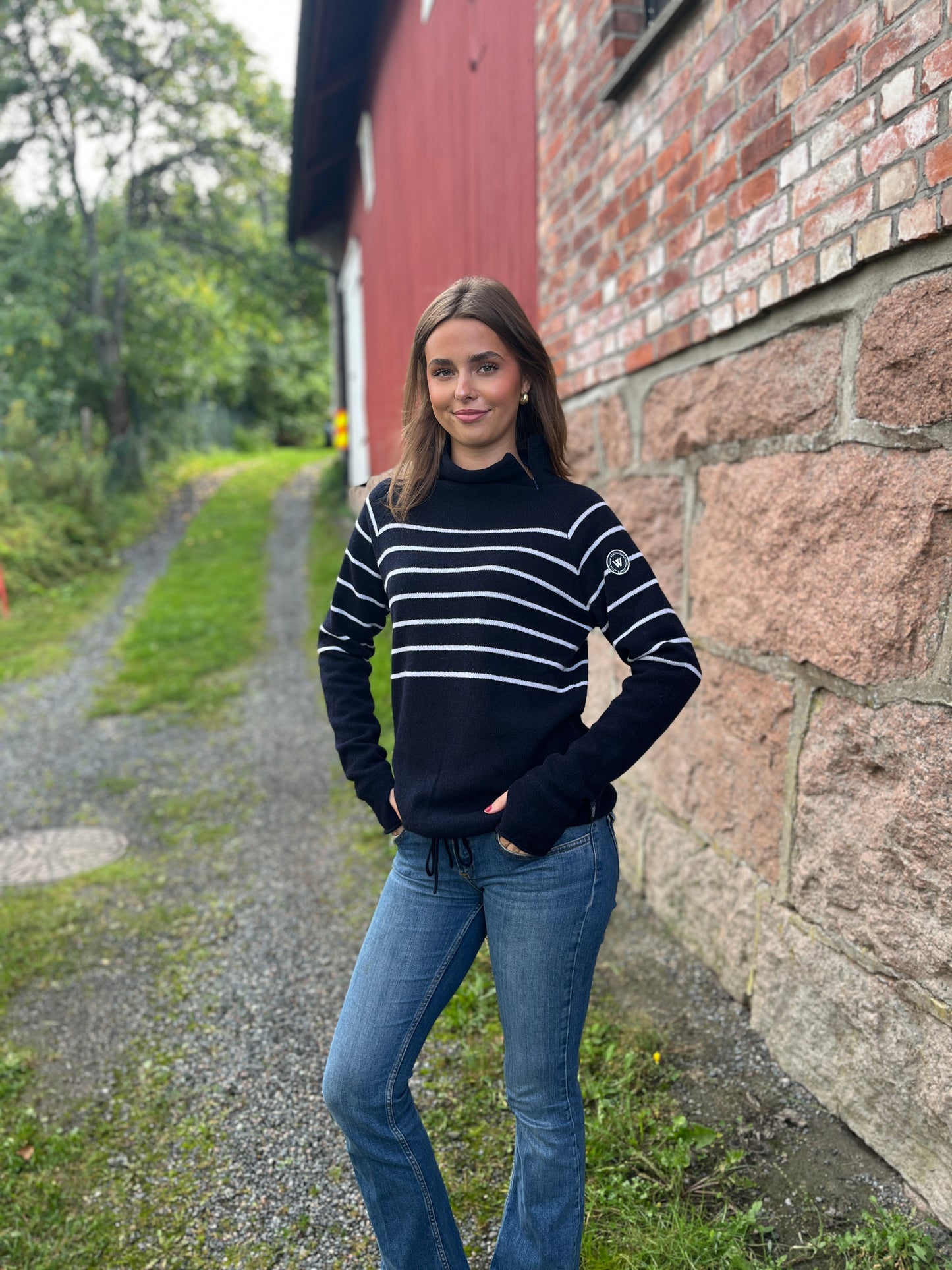 Martina Sweater Windproof  Navy/Off-White (Holebrook)