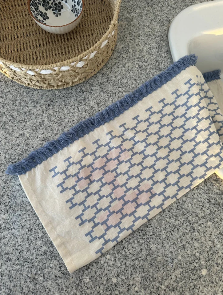 Linnen towel - Faded denim
