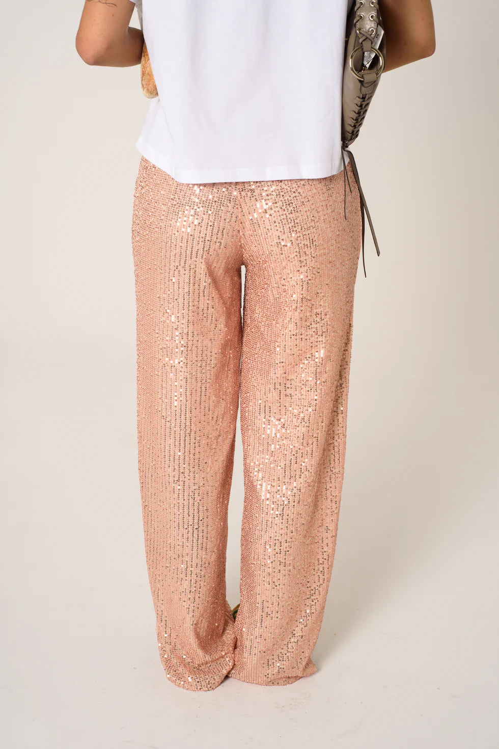MINTEYES - Rousse Sequin pants - Light pink