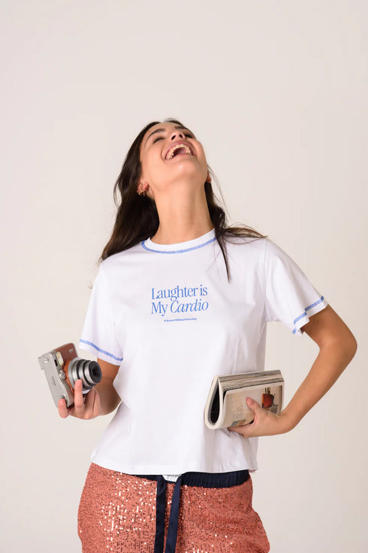 MINTEYES - Laugther is my cardio - White/blue