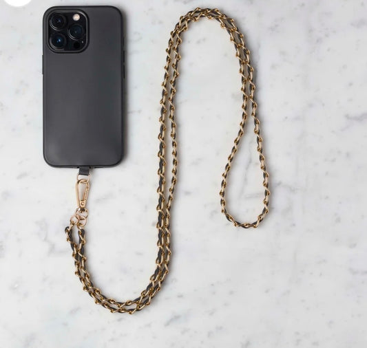 NORWAY DESIGNstudio - Mobilstropp Lenke Gull/sort "chanel" lang