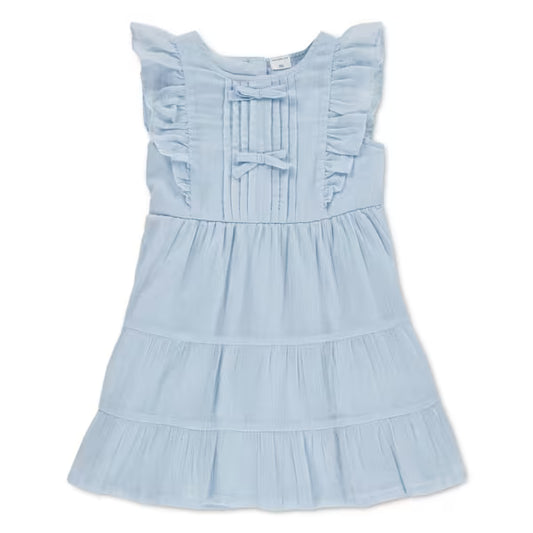 ABERCROMBIE & FITCH - Pintuck flutter dress - Ice water