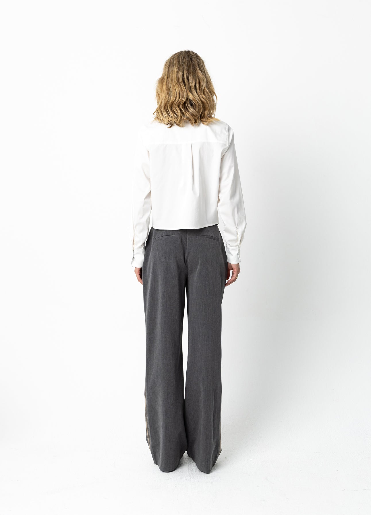 Coster Copenhagen - Shirt with rib collar - White
