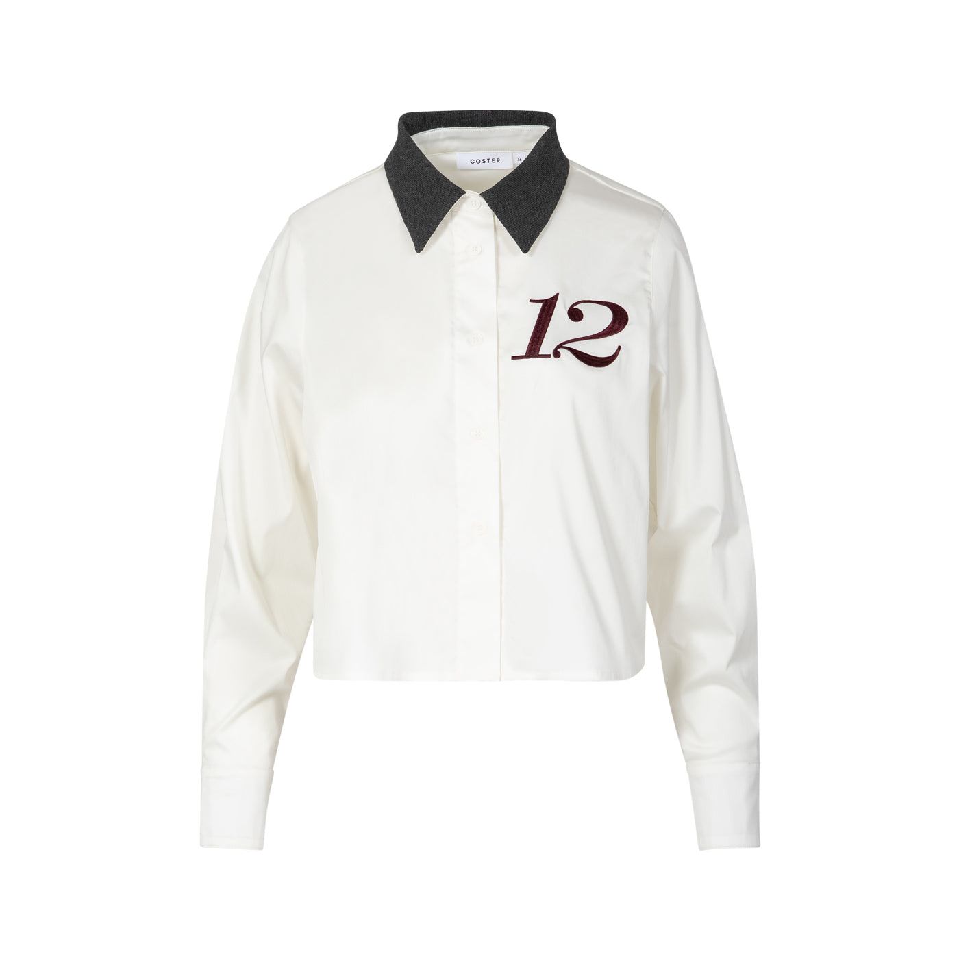 Coster Copenhagen - Shirt with rib collar - White